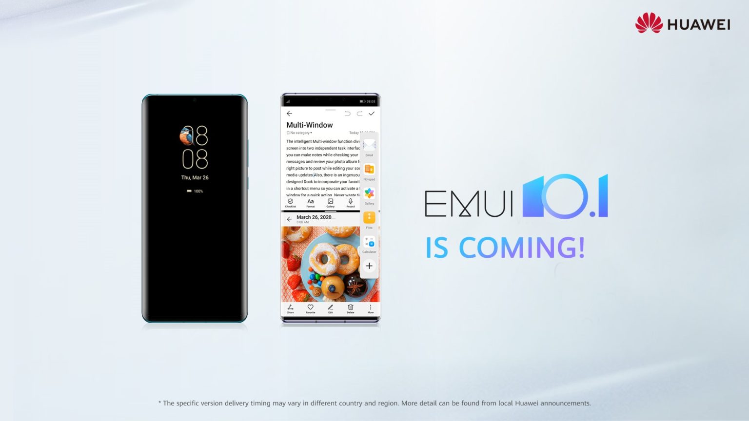 Huawei lanza la actualización EMUI 10.1
